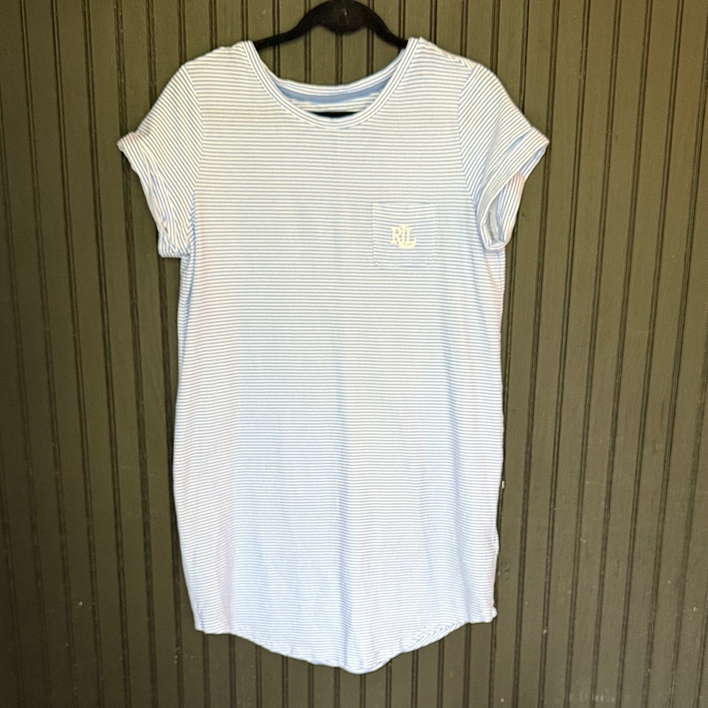 Lauren Ralph Lauren Blue Striped Nightshirt